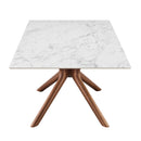 Maurice 79" Ceramic Rectangle Table 30962WHT-KIT by Euro Style