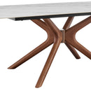 Maurice 79" Ceramic Rectangle Table 30962WHT-KIT by Euro Style
