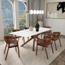 Maurice 79" Ceramic Rectangle Table 30962WHT-KIT by Euro Style