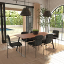 Anderson 71" Rectangular Table in American Walnut with Black Steel Base - 31010WAL-KIT