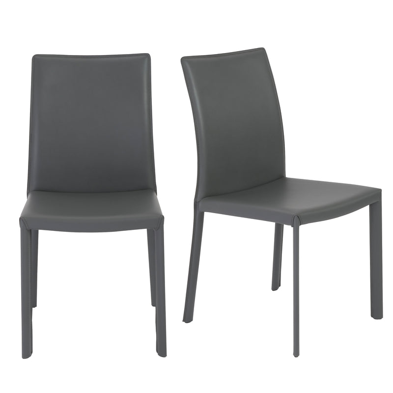 Hasina Leather Side Dining Chair - 2 chairs per order