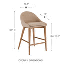Baruch Counter Stool with Walnut Legs 38677
