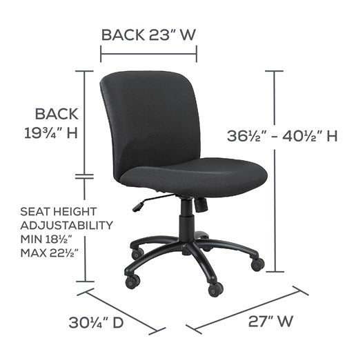 Safco Uber Big and Tall Mid Back Chair 500 lbs capacity 3491