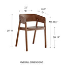 Blaise Armchair 91018-WAL by Euro Style
