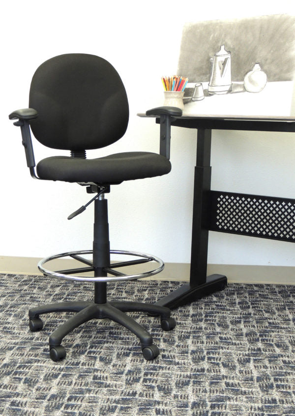 Boss Stand Up Fabric Drafting Stool - Product Photo 4