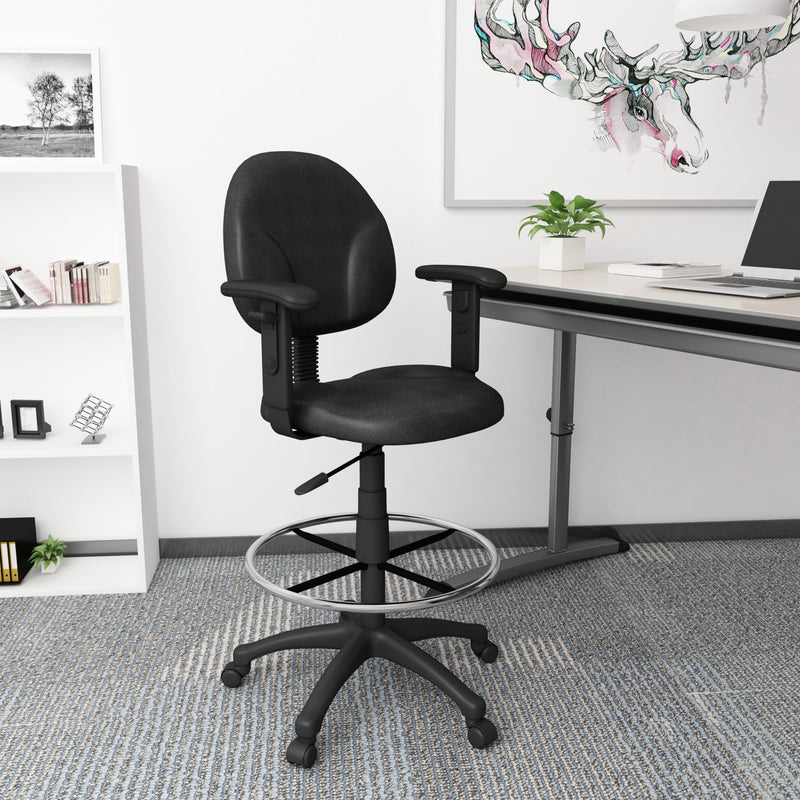 Boss Stand Up Fabric Drafting Stool - Product Photo 3