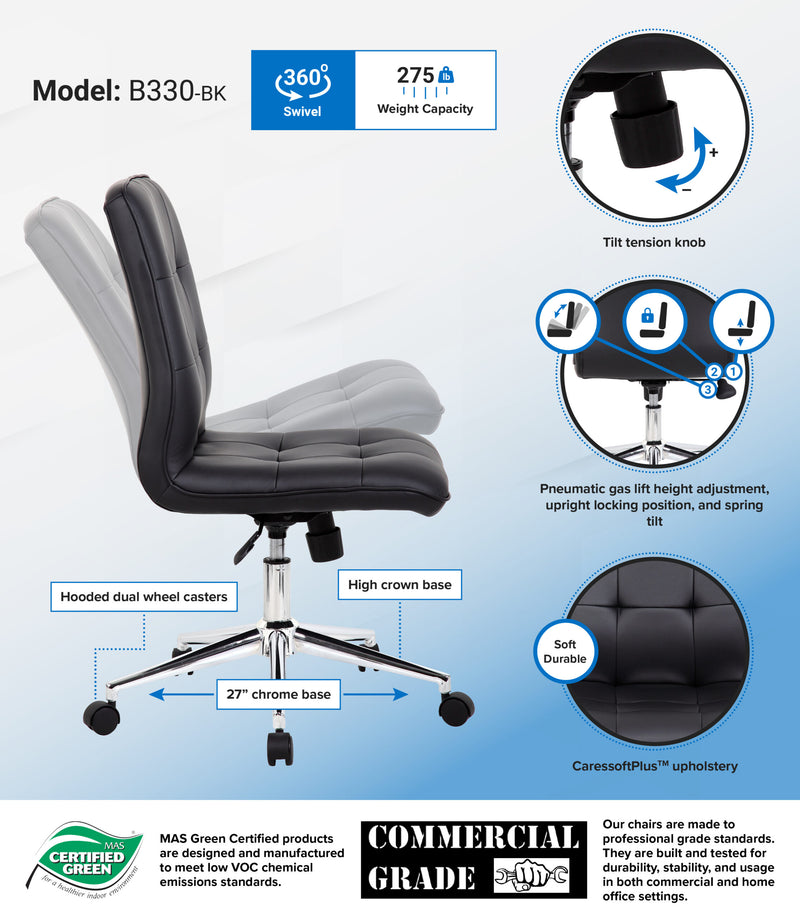 Boss Millennial Modern Home Office Chair - Product Photo 19