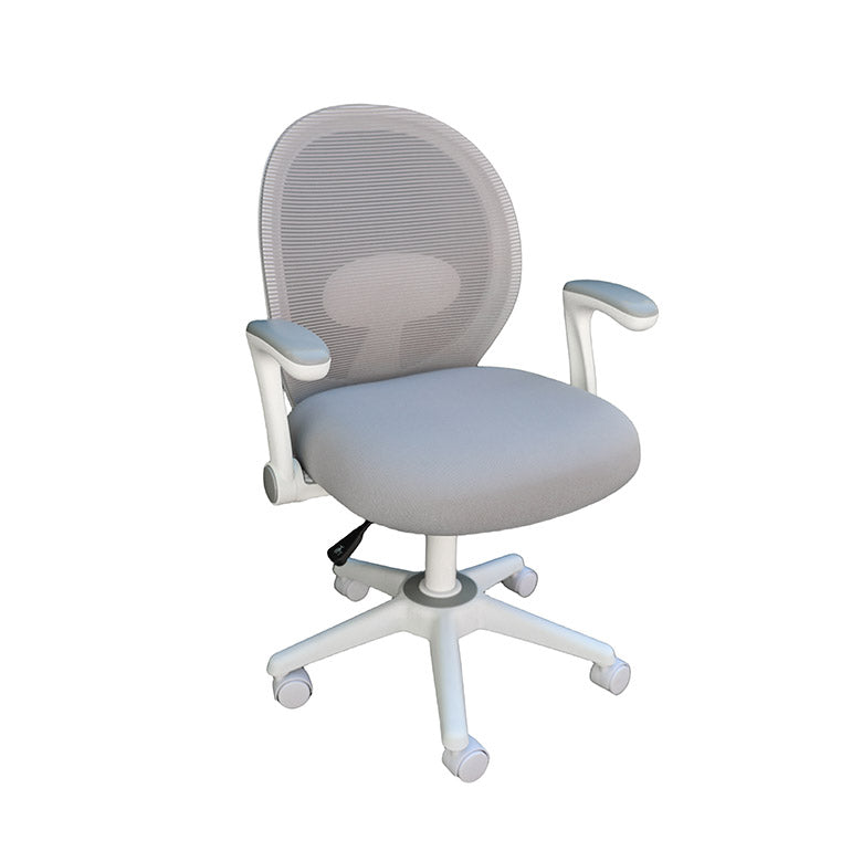 Boss Grey Mesh, Flip Arm, Task Chair, White Frame - B676WT-GY
