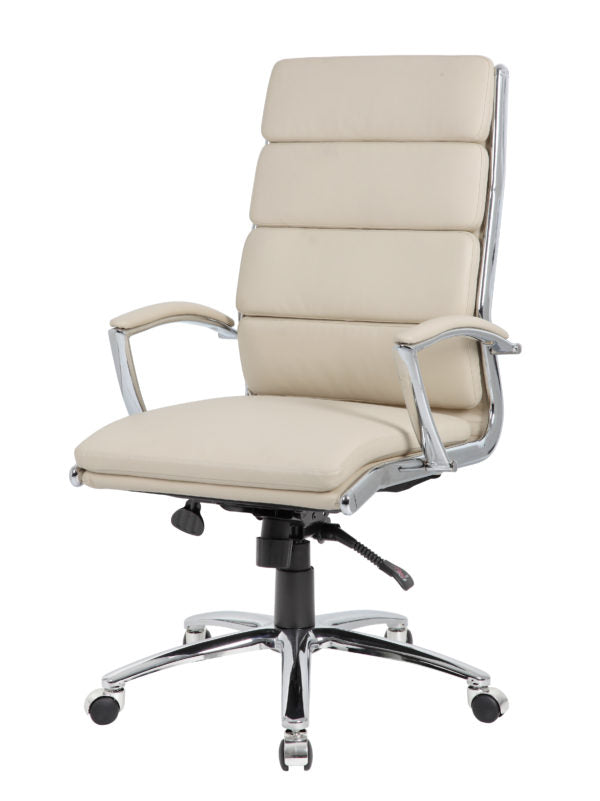 Boss Executive Vinyl Chair with Metal Chrome Finish B9471