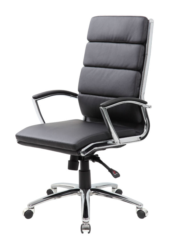 Boss Executive Vinyl Chair with Metal Chrome Finish B9471