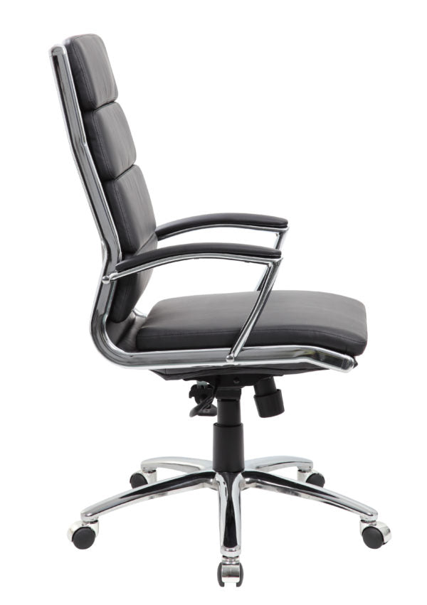 Boss Executive Vinyl Chair with Metal Chrome Finish B9471