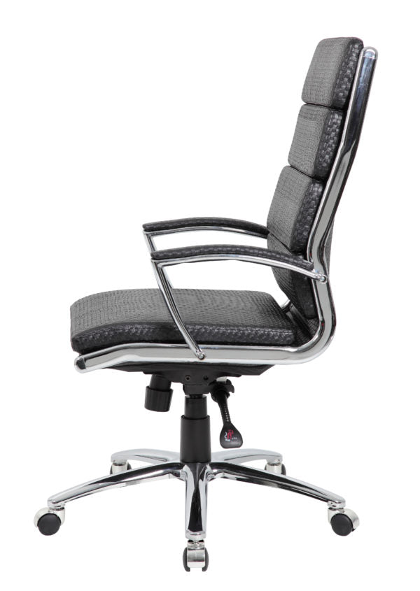 Boss Executive Vinyl Chair with Metal Chrome Finish B9471