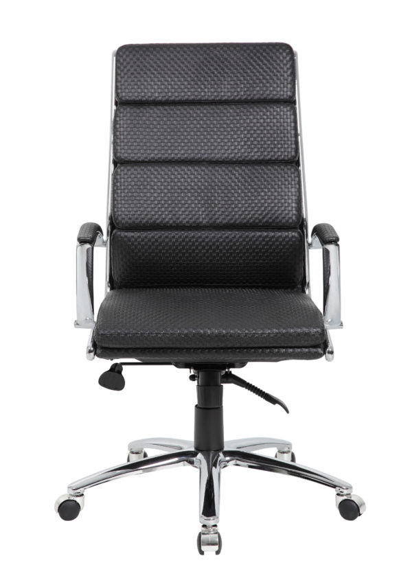 Boss Executive Vinyl Chair with Metal Chrome Finish B9471