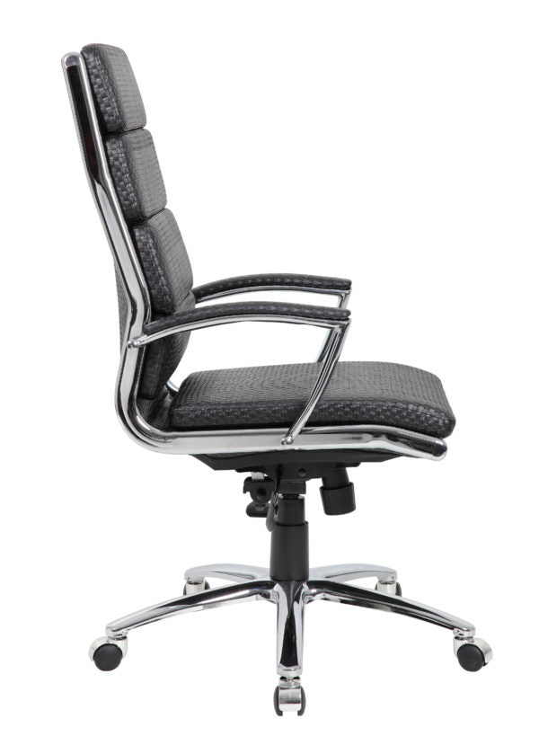 Boss Executive Vinyl Chair with Metal Chrome Finish B9471