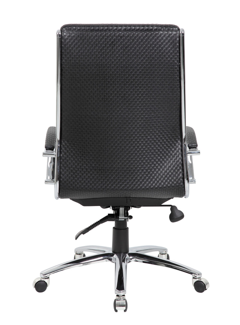 Boss Executive Vinyl Chair with Metal Chrome Finish B9471