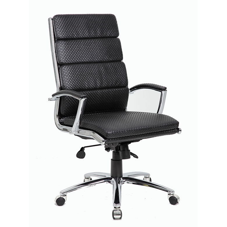 Boss Executive Vinyl Chair with Metal Chrome Finish B9471