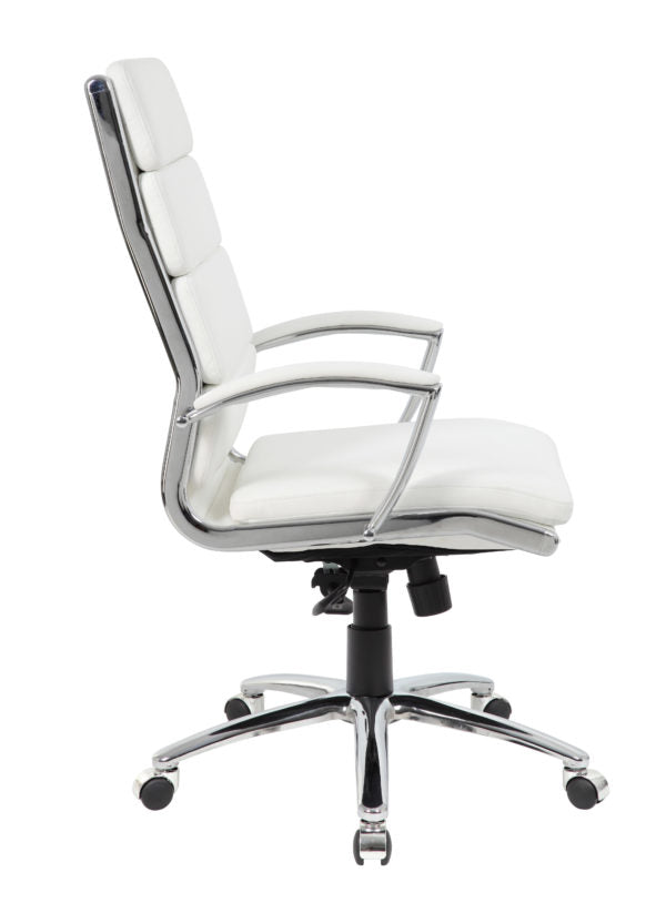 Boss Executive Vinyl Chair with Metal Chrome Finish B9471