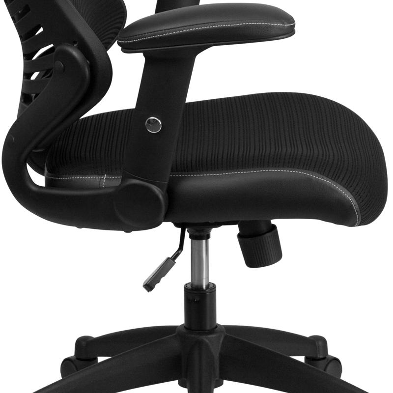 FLASH Kale High Back Designer Gray Mesh Executive Swivel Ergonomic Office Chair with Adjustable Arms