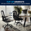 Hercules Big & Tall 500 lb. Rated Black Mesh/Leather Executive Ergonomic Office Chair with Adjustable Lumbar