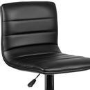 Vincent Modern Vinyl Adjustable Bar Stool with Back, Swivel Stool with Chrome Pedestal Base and Footrest