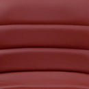 Vincent Modern Vinyl Adjustable Bar Stool with Back, Swivel Stool with Chrome Pedestal Base and Footrest