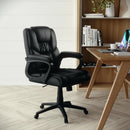 Flash Fundamentals Big & Tall 400 lb. Rated Black LeatherSoft Swivel Office Chair with Padded Arms
