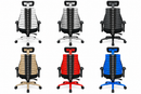 Verte 2200 Series - Back Color Executive Black Leather Office Chair with Headrest - 300 LB Weight Capacity