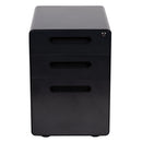 Ergonomic 3-Drawer Mobile Locking Filing Cabinet Storage Organizer