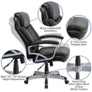FLASH HERCULES Series Big & Tall 500 lb. Rated Black Fabric Executive Swivel Ergonomic Office Chair with Arms