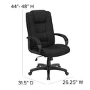 FLASH Jessica High Back Black Fabric Executive Swivel Office Chair with Arms