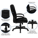 FLASH Jessica High Back Black Fabric Executive Swivel Office Chair with Arms