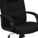 FLASH Jessica High Back Black Fabric Executive Swivel Office Chair with Arms