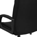 FLASH Jessica High Back Black Fabric Executive Swivel Office Chair with Arms