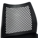 Stackable Sled Base Barstool with Vented Back and Integrated Footrest