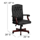 FLASH Executive Swivel Office Chair with Arms