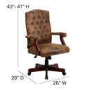 FLASH Executive Swivel Office Chair with Arms