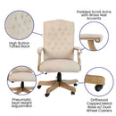 FLASH Executive Swivel Office Chair with Arms