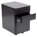 Modern 3-Drawer Mobile Locking Filing Cabinet Storage Organizer