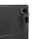 Modern 3-Drawer Mobile Locking Filing Cabinet Storage Organizer