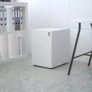 Modern 3-Drawer Mobile Locking Filing Cabinet Storage Organizer