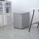 Modern 3-Drawer Mobile Locking Filing Cabinet Storage Organizer