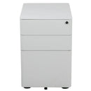 Modern 3-Drawer Mobile Locking Filing Cabinet Storage Organizer