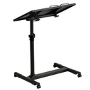 Macon Black Adjustable Height Steel Mobile Computer Desk