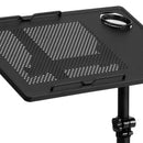 Macon Black Adjustable Height Steel Mobile Computer Desk
