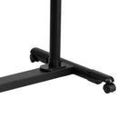 Macon Black Adjustable Height Steel Mobile Computer Desk
