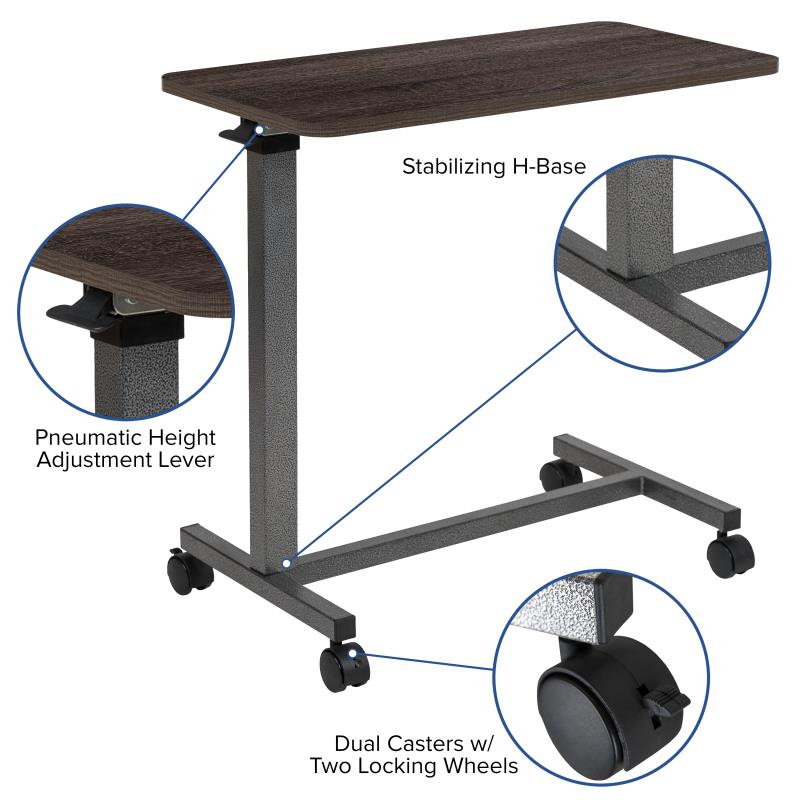 Flash Fenwick Adjustable Overbed Table - Product Photo 4
