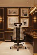 Verte 2200 Series - Back Color Executive Black Leather Office Chair with Headrest - 300 LB Weight Capacity
