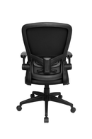 Boss Black Antimicrobial Vinyl Flip Arm, Task Chair, Black Frame (B6366AM-BK)