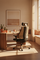 Verte 2200 Series - Back Color Executive Black Leather Office Chair with Headrest - 300 LB Weight Capacity
