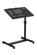 Macon Black Adjustable Height Steel Mobile Computer Desk